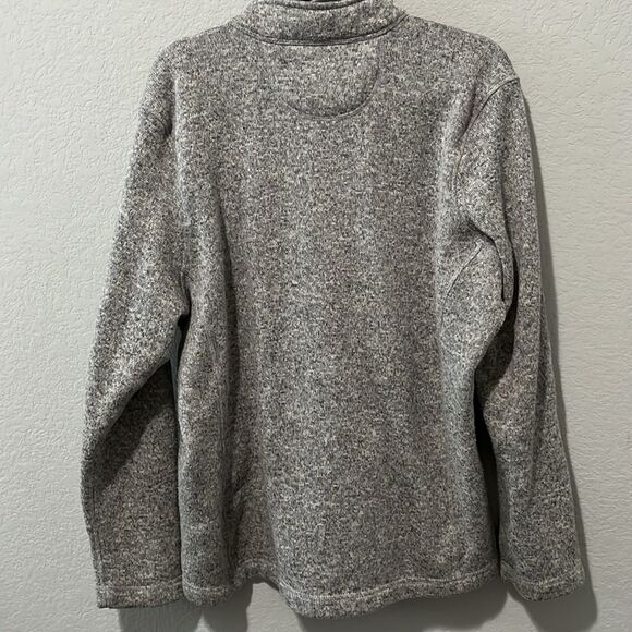 WOOLRICH Men's Grey Fleece 1/2 Zip Pullover Sweater, Size L - Picture 8 of 10